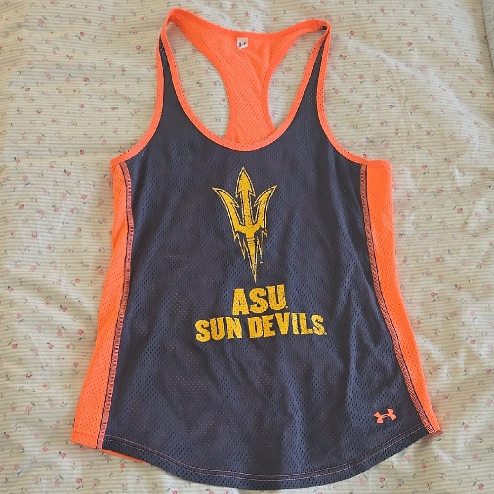 ONE OF A KIND Under Armour Women's Orange and Black ASU Sun Devils Tank Top